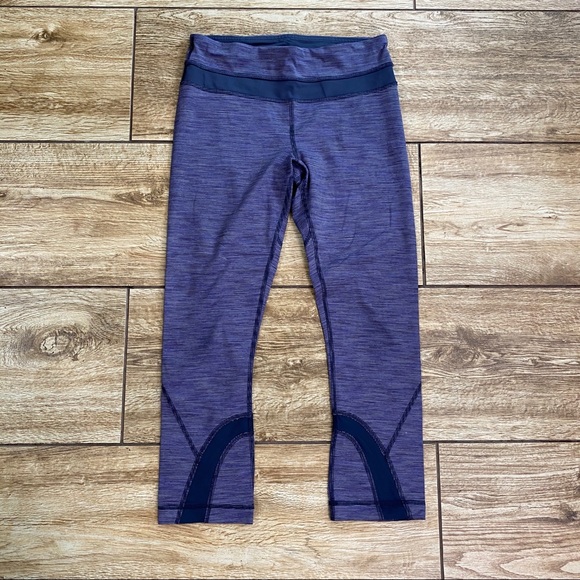 lululemon athletica Pants - Lululemon Inspire Crop Wee Are Space Stripe Sz 4